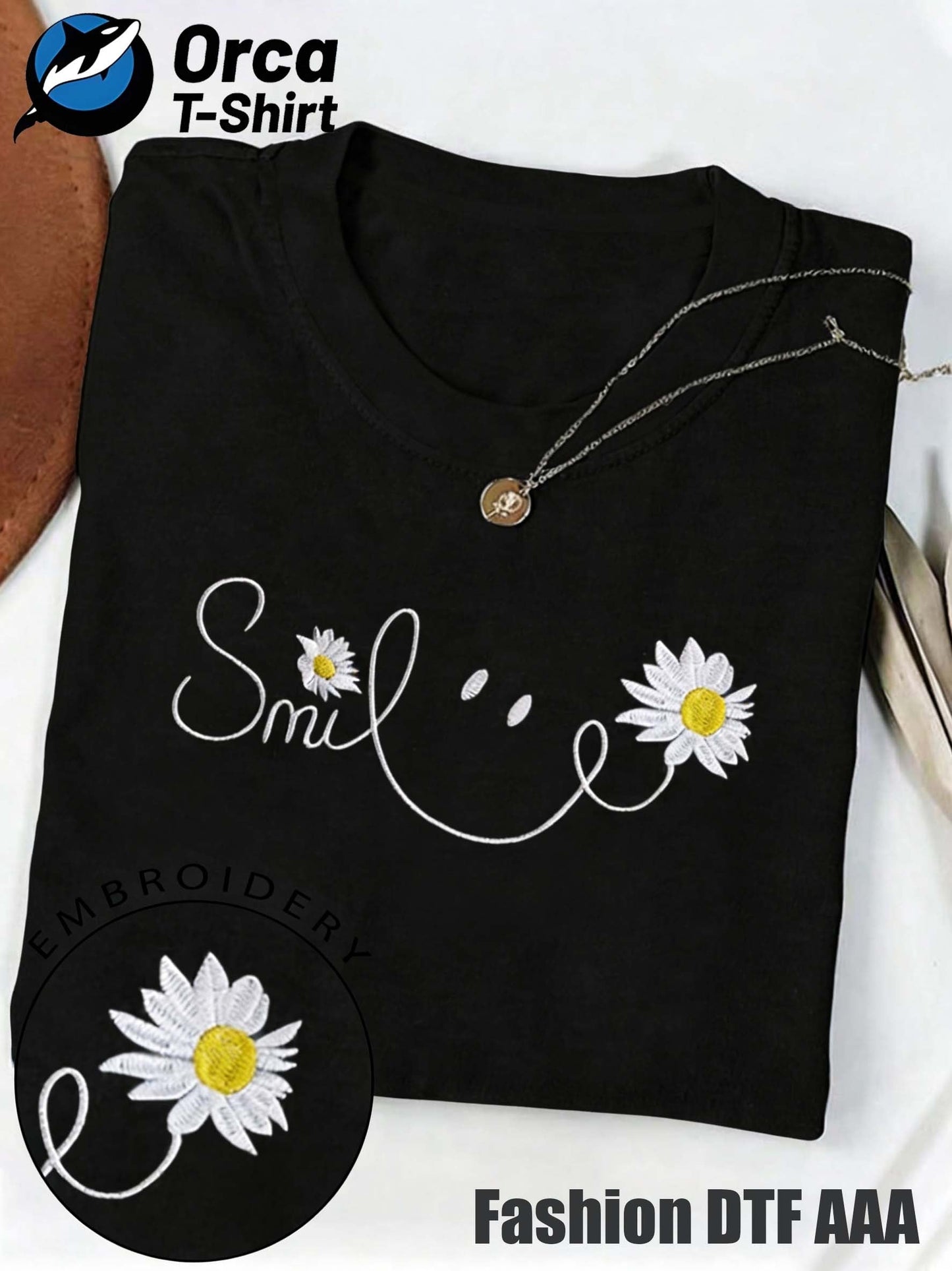 Women's Sky Blue Printed Short-Sleeve T-Shirt - product view 38