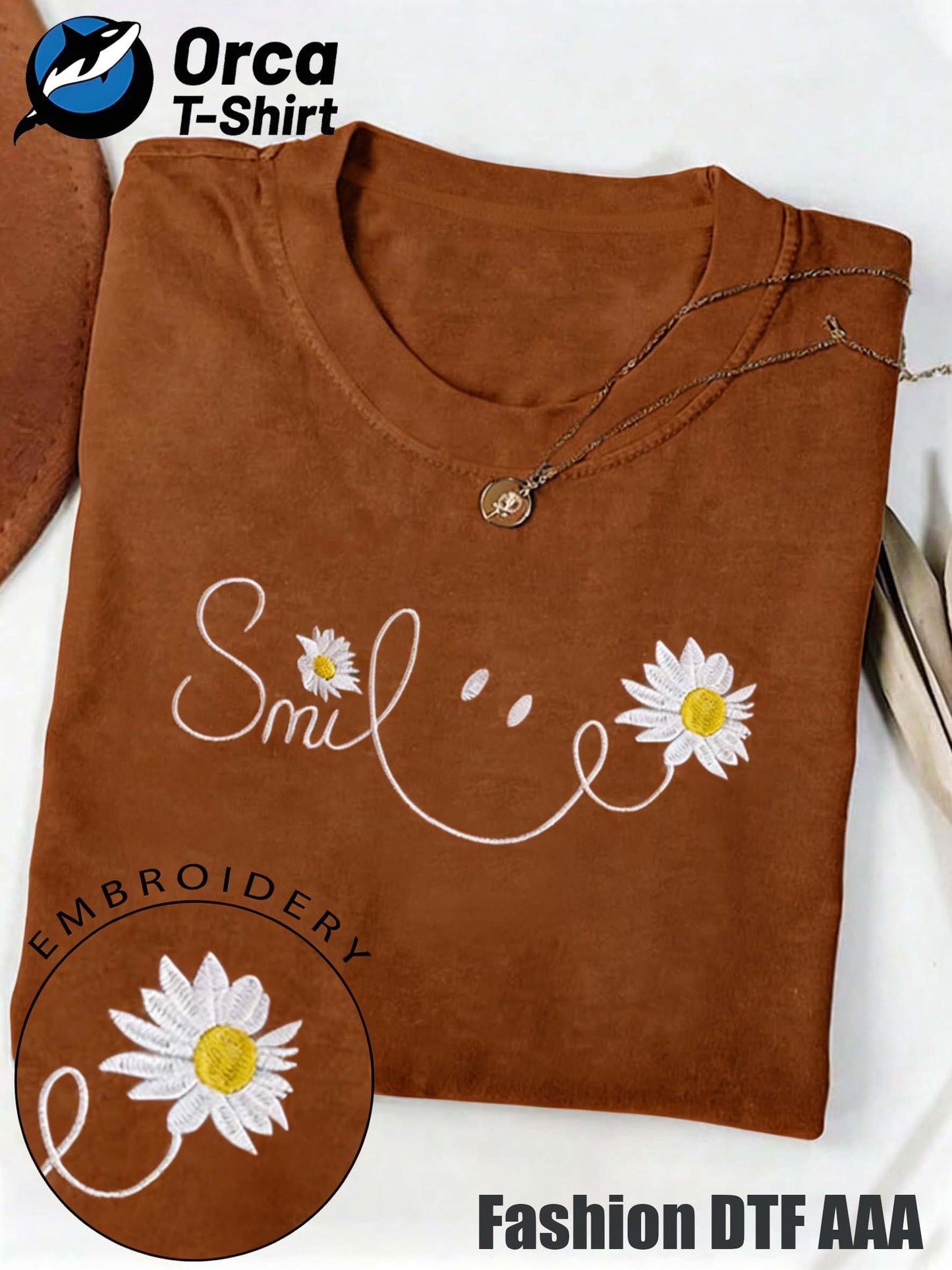 Women's Sky Blue Printed Short-Sleeve T-Shirt - product view 23