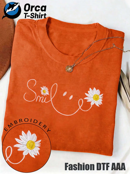 Women's Sky Blue Printed Short-Sleeve T-Shirt - product view 43