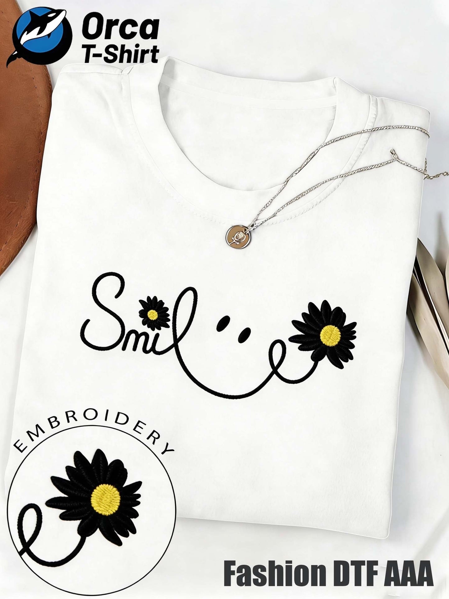 Women's Sky Blue Printed Short-Sleeve T-Shirt - product view 32