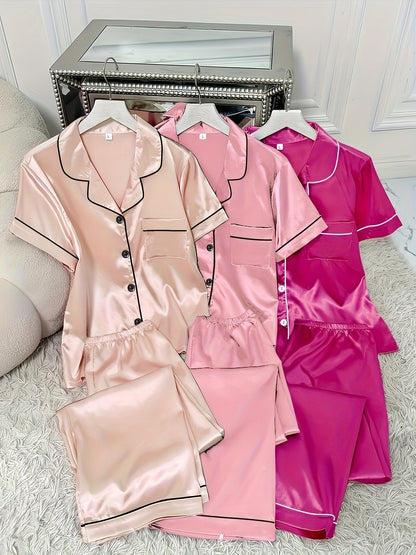 Unisex Pajama Set - Satin Style 61189