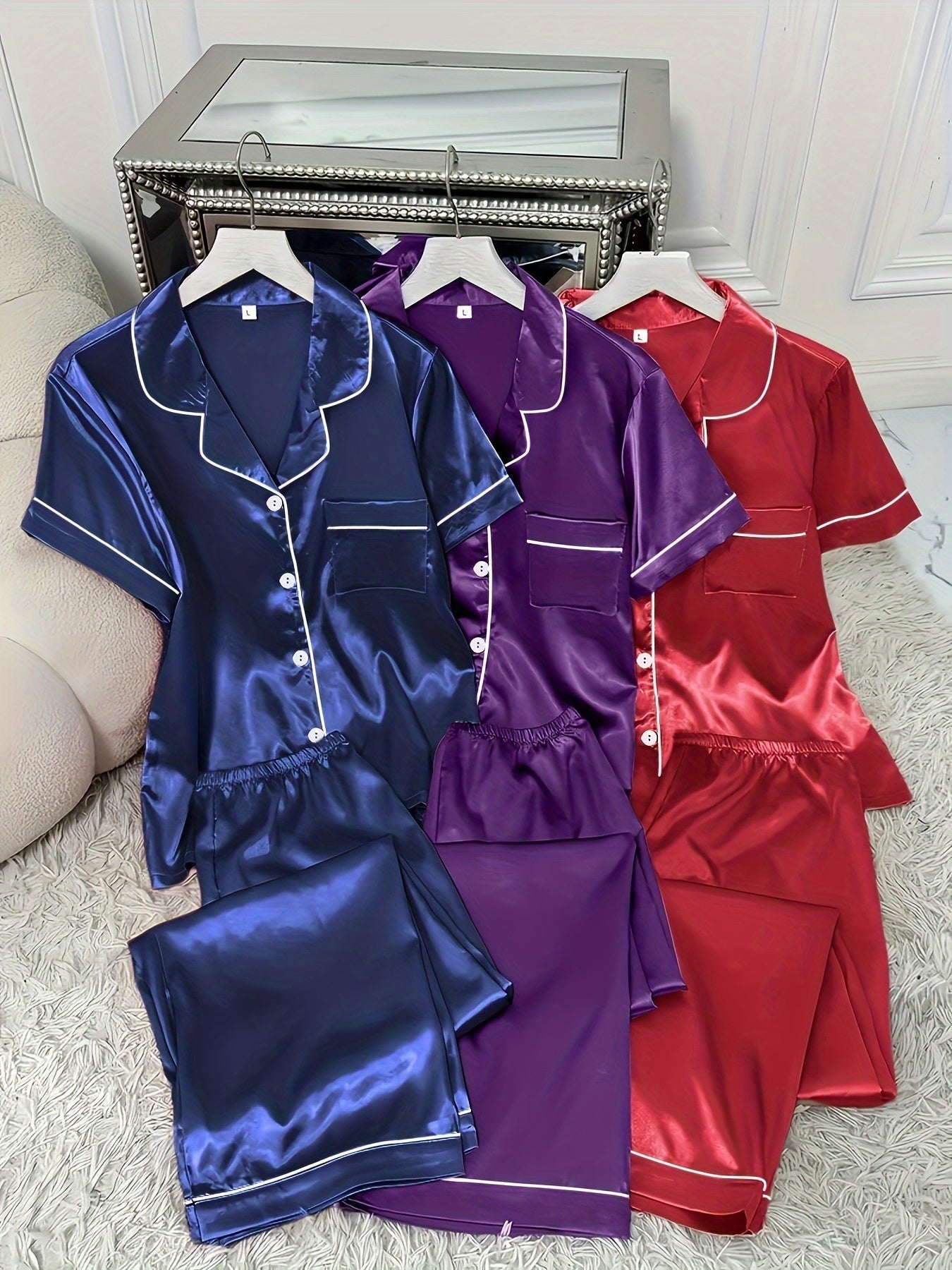 Unisex Pajama Set - Satin Style 61189