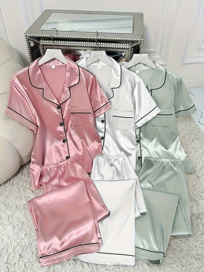 Unisex Pajama Set - Satin Style 61189