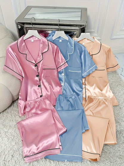 Unisex Pajama Set - Satin Style 61189