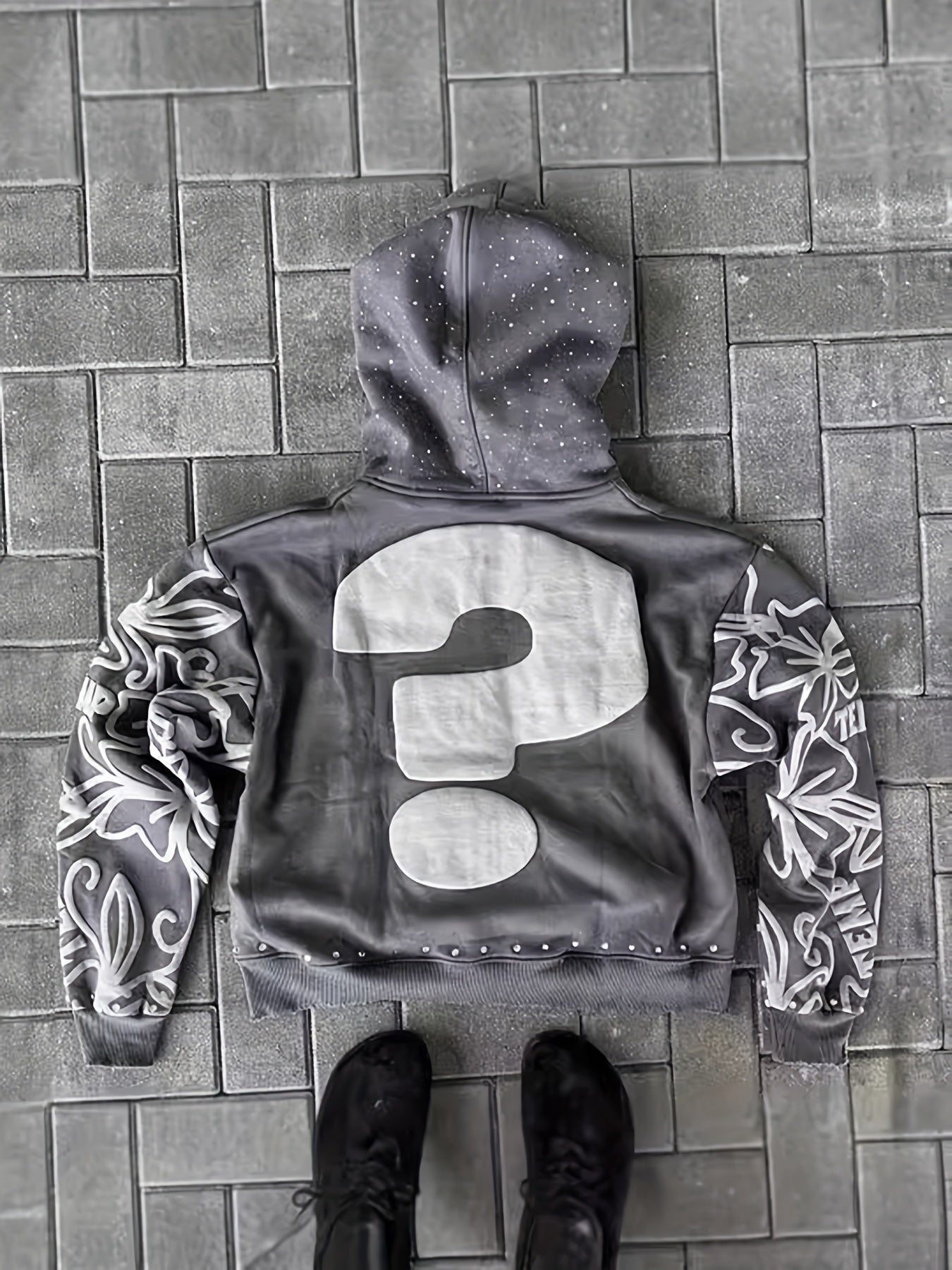 Women's Grey Polyester Printed Zip-Up Jacket - product view 5