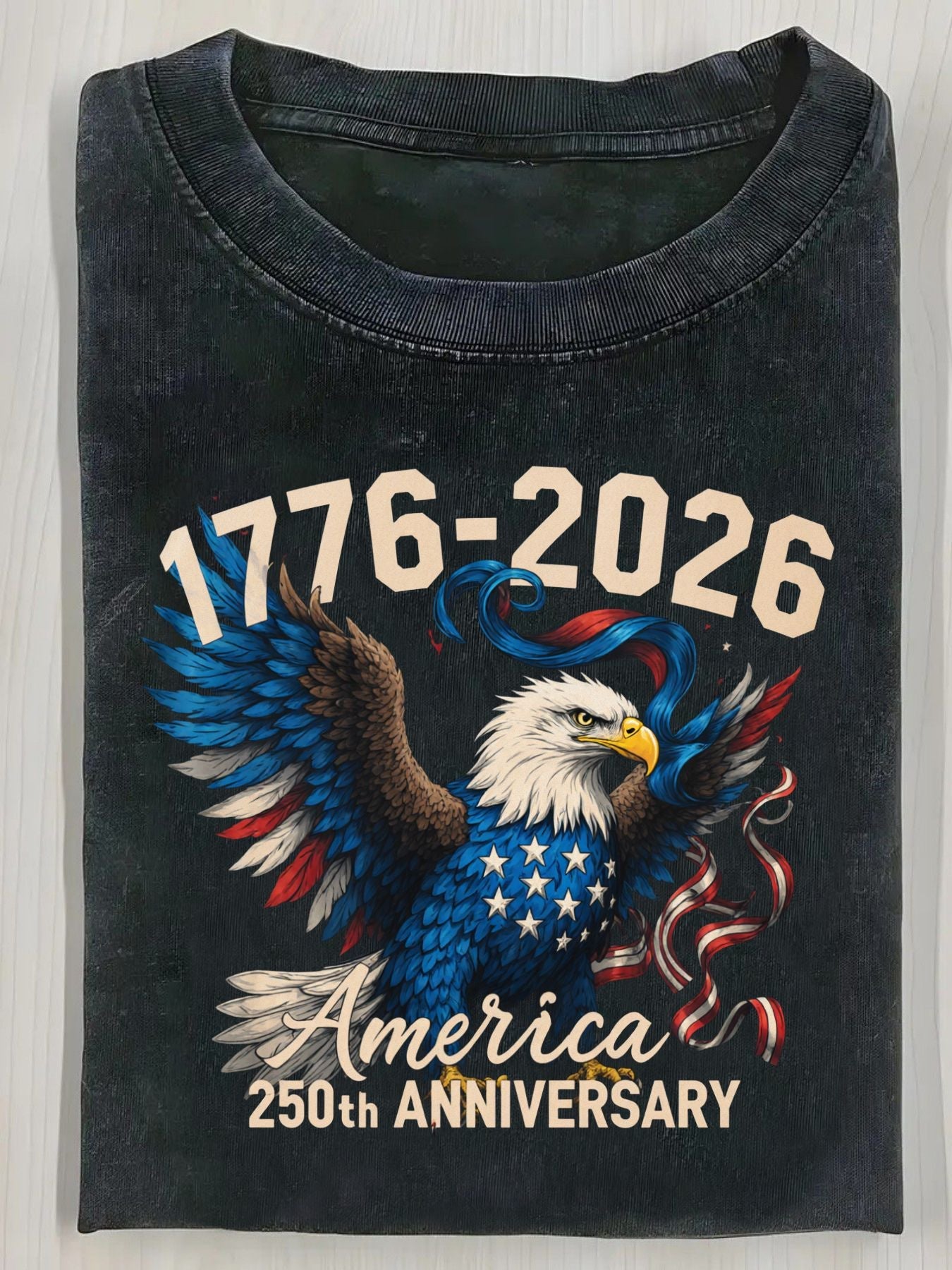 Unisex's American Flag T-Shirt - Short Sleeve 723429