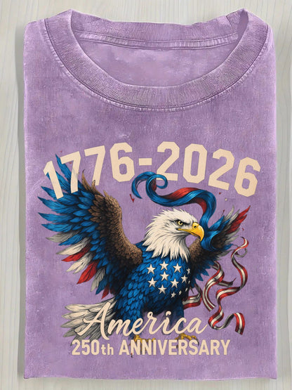 Unisex's American Flag T-Shirt - Short Sleeve 723429