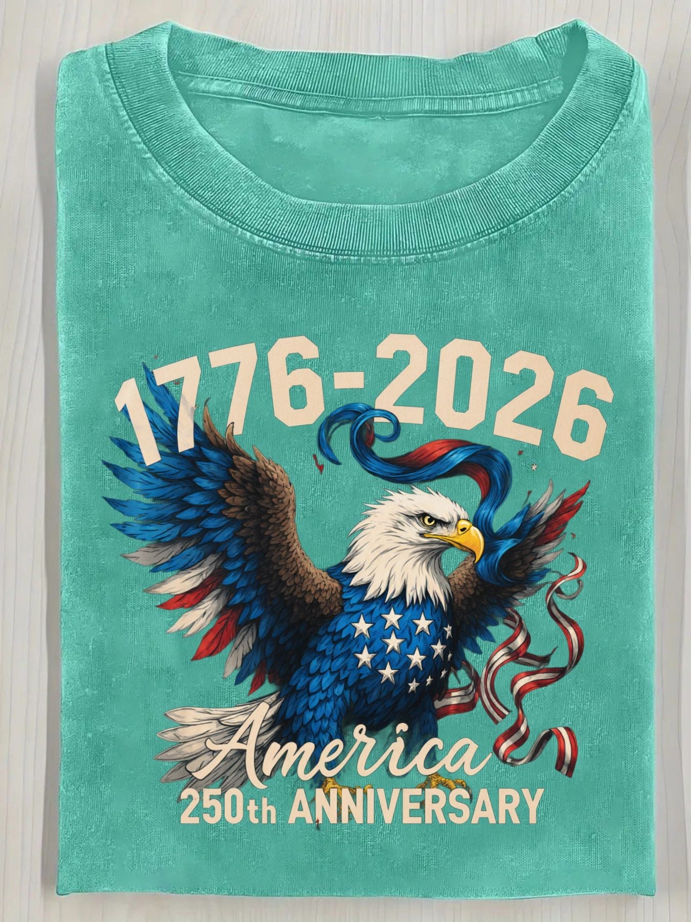 Unisex's American Flag T-Shirt - Short Sleeve 723429