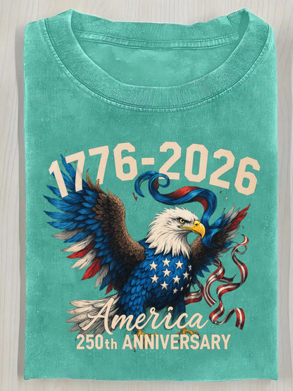 Unisex's American Flag T-Shirt - Short Sleeve 723429