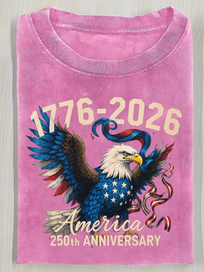 Unisex's American Flag T-Shirt - Short Sleeve 723429