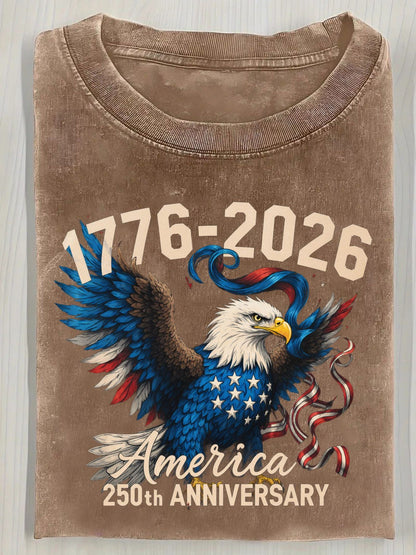 Unisex's American Flag T-Shirt - Short Sleeve 723429