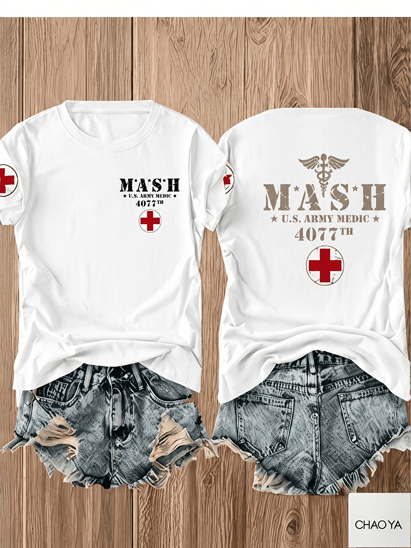 Unisex's Graphic Print T-Shirt - Short Sleeve 627045 detail image - detail view 8