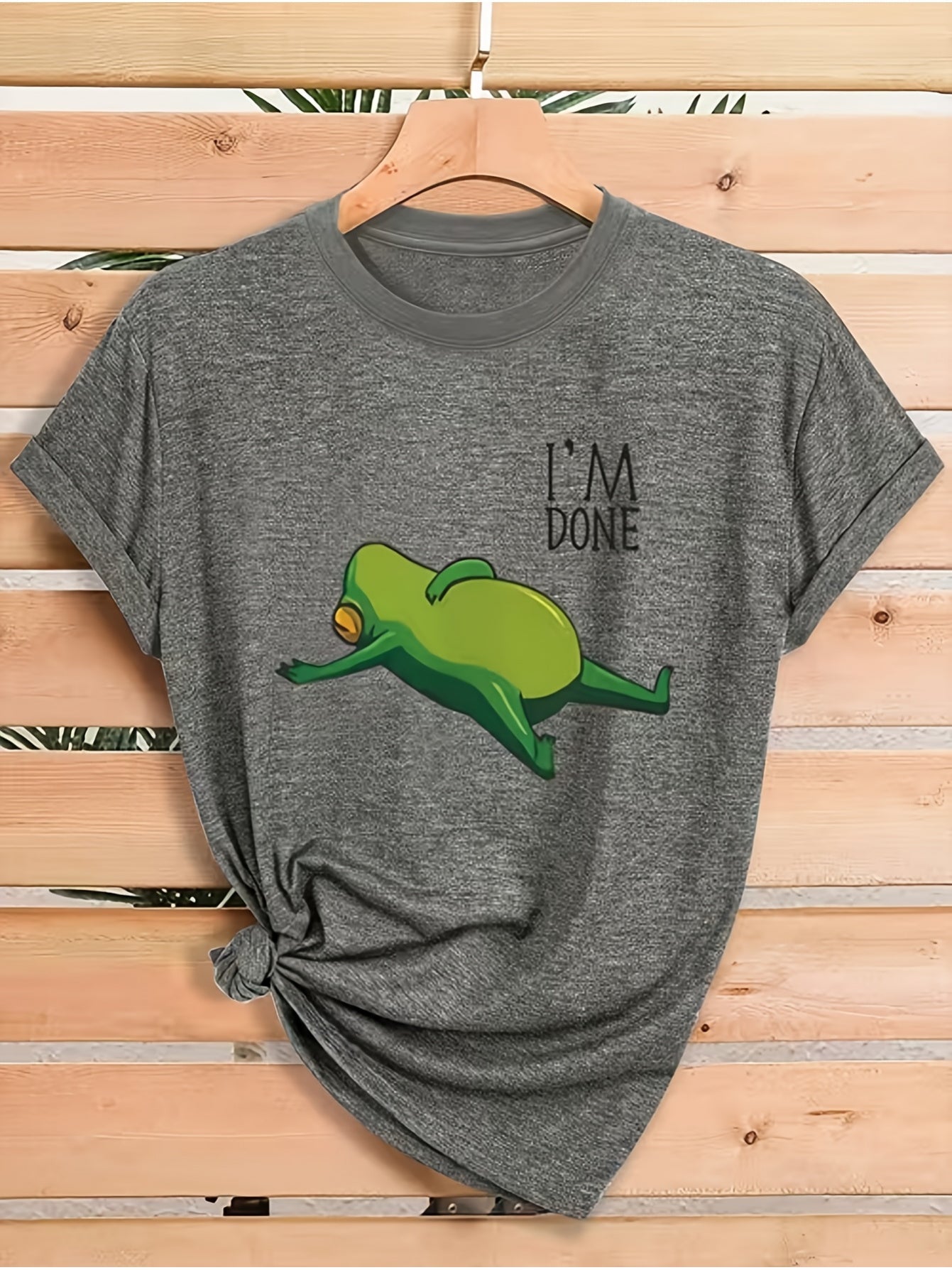 Light Grey Polyester Printed Graphic T-Shirt - product view 4