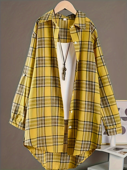 Unisex's Plaid Shirt - Long Sleeve 209253 detail image - detail view 9