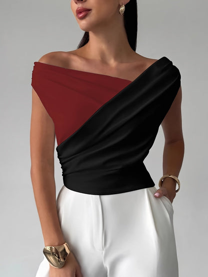 Unisex's Solid Color T-Shirt - Sleeveless 678245 detail image