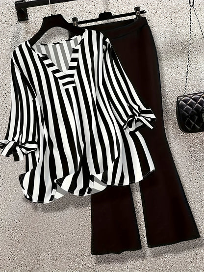 Mixed colors Striped Pants - product view 4