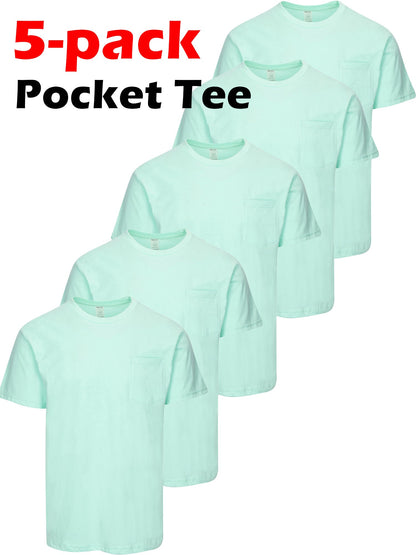 Unisex Solid Color T-Shirt - Crew Neck Short Sleeve