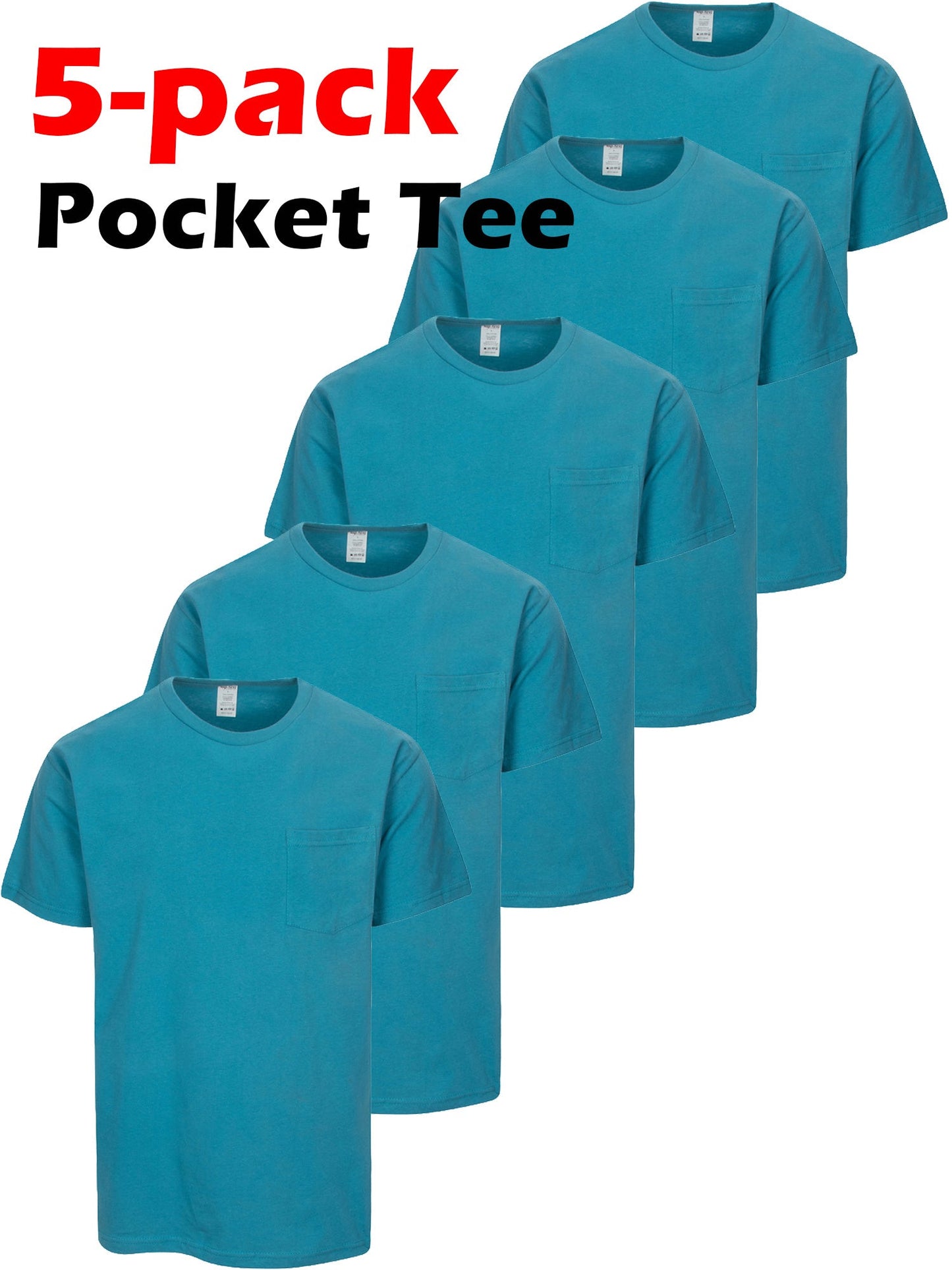 Unisex Solid Color T-Shirt - Crew Neck Short Sleeve