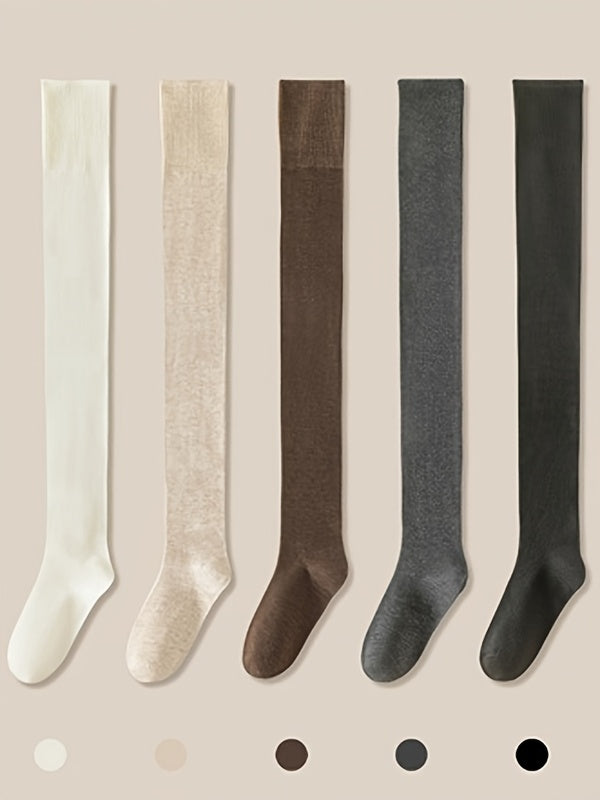 Unisex Thermal Knee-High Socks - 5-Pair Pack