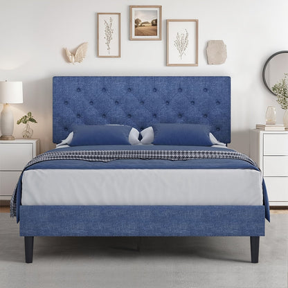 Bed Frames shown in the Blue, Twin option