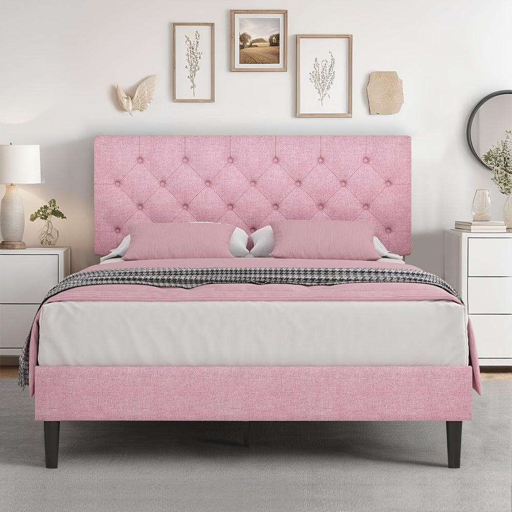 Upholstered Bed Frame, Bedroom Platform Bed for Bedroom Comfort and Support detail image - detail view 11