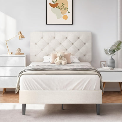 Upholstered Bed Frame, Bedroom Platform Bed for Bedroom Comfort and Support detail image