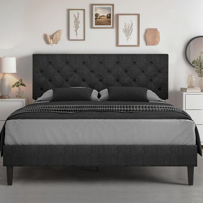Upholstered Bed Frame, Bedroom Platform Bed for Bedroom Comfort and Support detail image - detail view 7