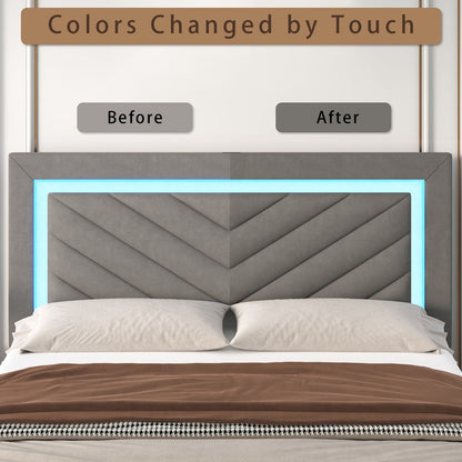 Upholstered Bed Frame with Storage Drawers and Charging Station detail image - detail view 19