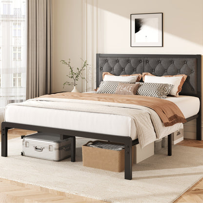 Bed Frame shown in the Grey, Queen option