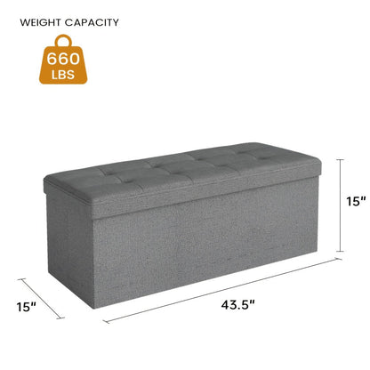 Upholstered Ottoman with Padded Seat and Hidden Storage for Living Room detail image - detail view 4
