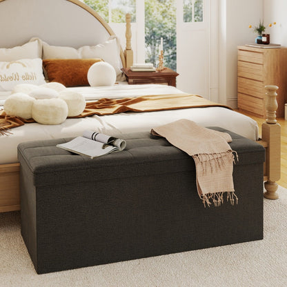 Upholstered Ottoman with Padded Seat and Hidden Storage for Living Room detail image - detail view 6