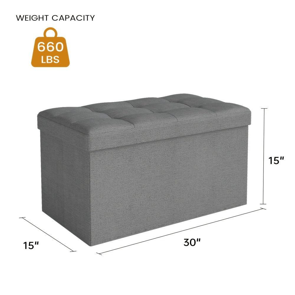 Upholstered Ottoman with Padded Seat and Hidden Storage for Living Room detail image - detail view 7