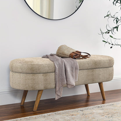 Storage Ottoman Bench shown in the Brown option
