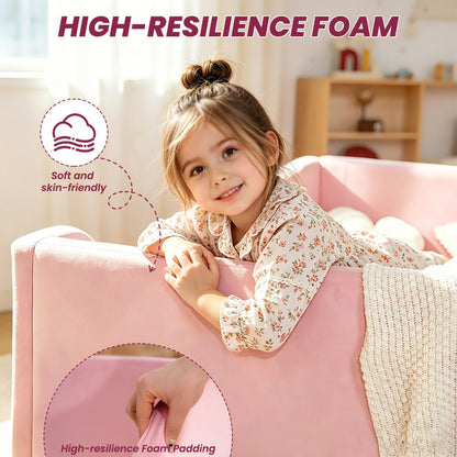 Upholstered Velvet Toddler Bed Frame for Kids' Room and Bedroom detail image - detail view 7