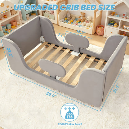 Toddler Bed Frame shown in the Grey option