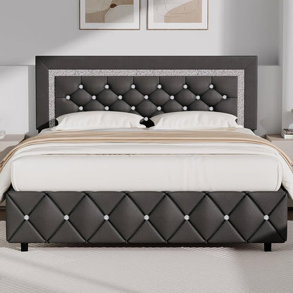 Bed Frame shown in the Gray, Full option