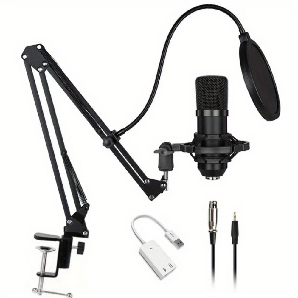 USB Audio Interface, 5Mm, USB, Adjustable, Condenser, Microphone for Recording detail image