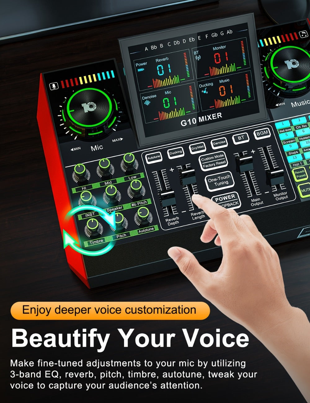 USB Audio Interface, G10-BM700-OTG, USB, 36V, Podcast, Equipment, Bundle for Recording detail image - detail view 17