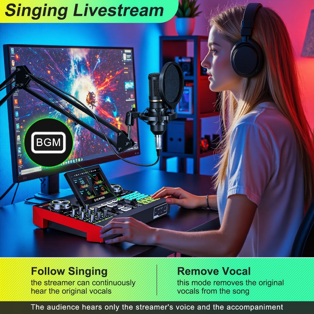 USB Audio Interface, G10-BM700-OTG, USB, 36V, Podcast, Equipment, Bundle for Recording detail image - detail view 9