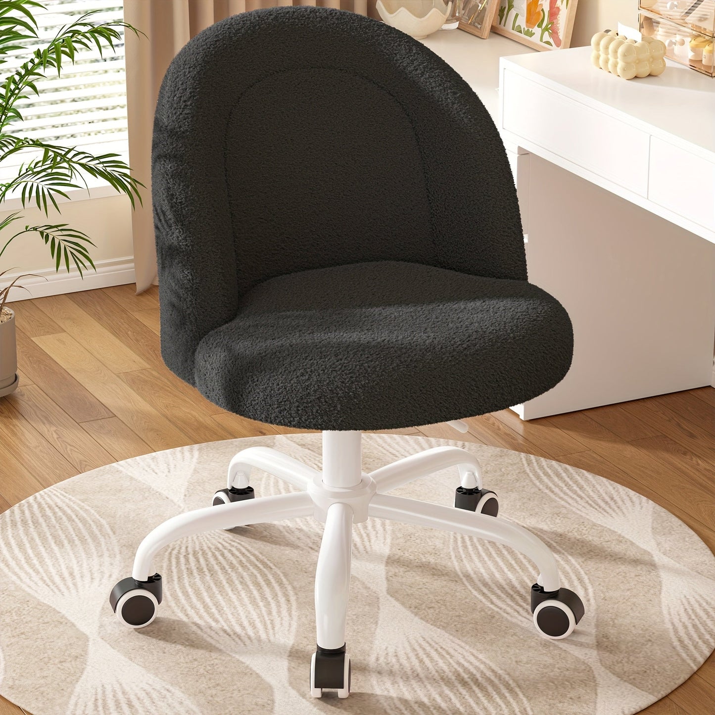 Vanity Chair shown in the Black option