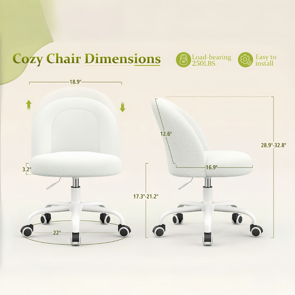 Vanity Chair with Lumbar Support for Dressing and Daily Routines in Bedroom detail image - detail view 4
