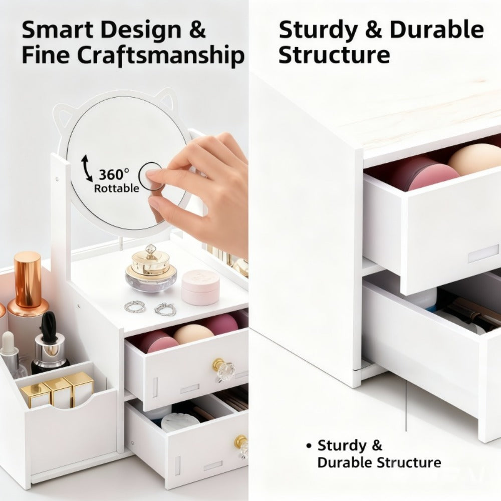 Vanity Mirror With Storage for Dressing and Daily Routines in Bathroom detail image - detail view 11