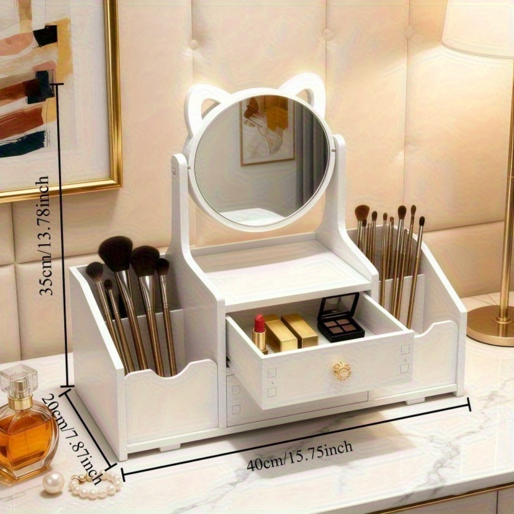 Vanity Mirror With Storage for Dressing and Daily Routines in Bathroom detail image - detail view 7