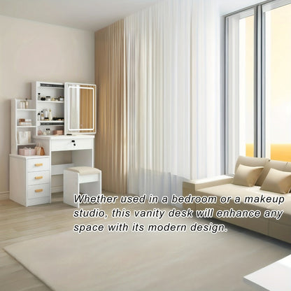 Vanity Tables with Storage Drawers and LED Lighting for Bedroom detail image - detail view 6