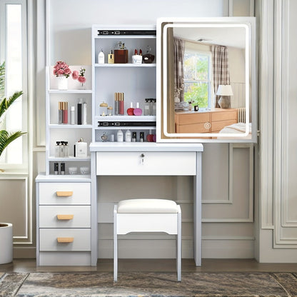 Vanity Tables with Storage Drawers for Dressing and Daily Routines in Bedroom detail image - detail view 11