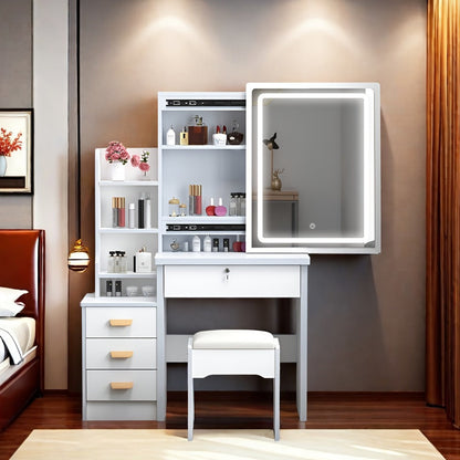 Vanity Tables with Storage Drawers for Dressing and Daily Routines in Bedroom detail image - detail view 3