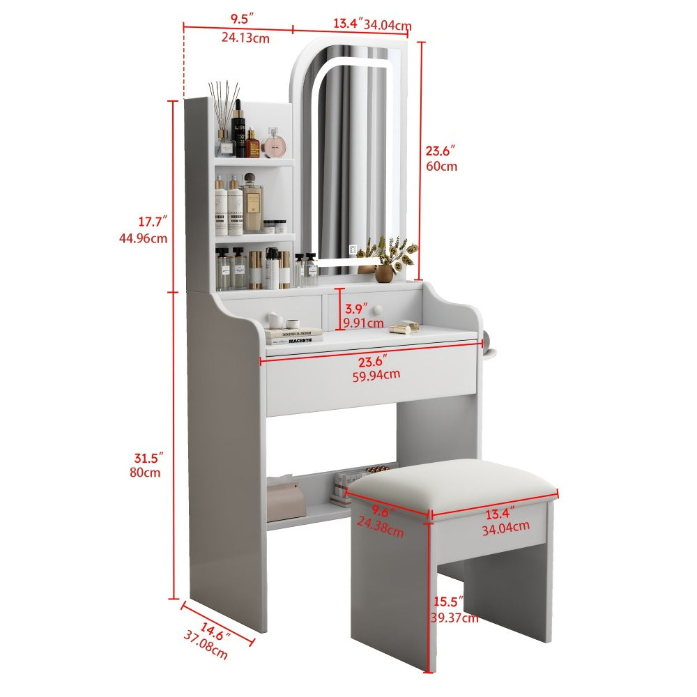 Vanity Tables with Storage Drawers for Dressing and Daily Routines in Bedroom detail image - detail view 6
