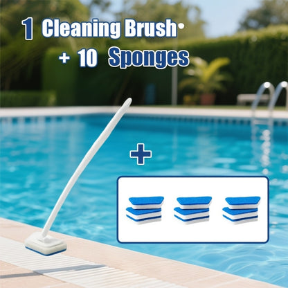 Shower Cleaning Brush Set Replaceable Heads – Bathtub Scrubber, Wall Tile Brush, Window Glass Cleaner & Floor Brush, Detachable Extendable Handle Bathroom Deep Cleaning Kit (7/11/16 PCS)