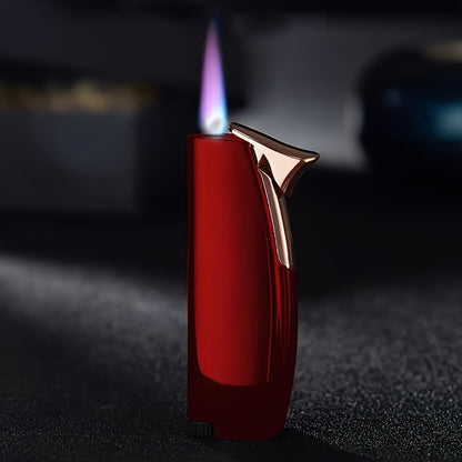 Windproof Lighter 2-Pack – Slim Portable Pocket Lighter with Mirror Finish, Refillable Butane Flame, Fashionable Gift for Men & Women, Available in 8 Colors (Red, Black, White, Silver, Pink, Blue, Yellow, Green)