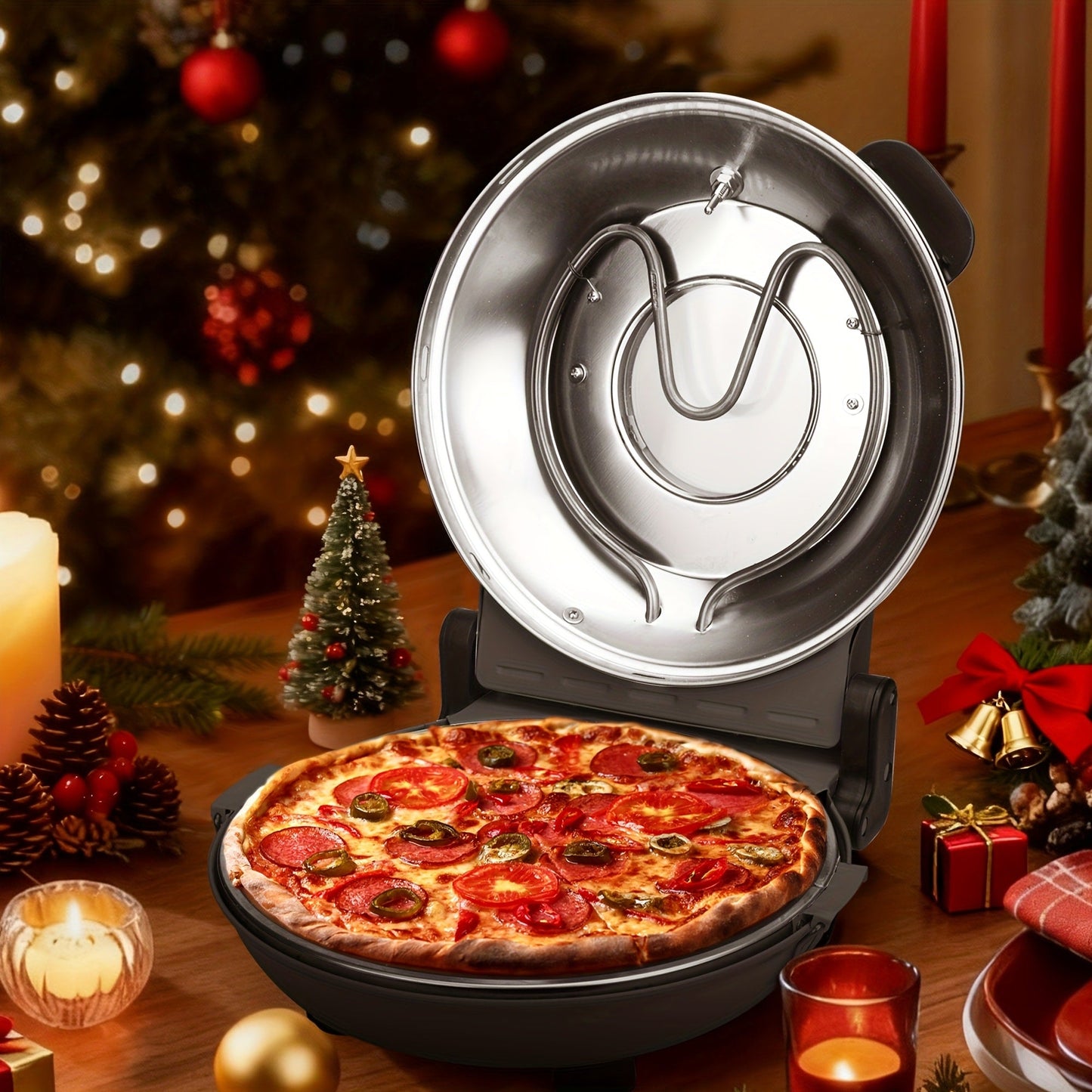Electric Quesadilla Maker 9.5 Inch – Grilled Cheese Machine, Extra Stuffing Capacity, Easy 6-Wedge Slice, Non-Slip Feet | Also Available as 12 Inch Pizza Maker